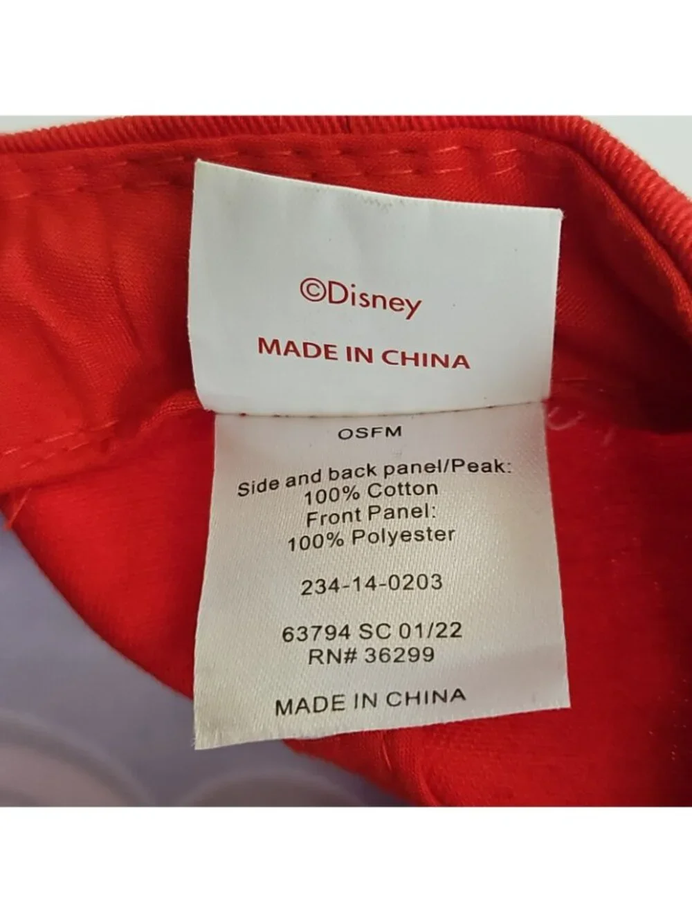 Disney Mickey Mouse Kids Baseball Cap MVP 28 Red Blue Cotton OSFM Youth Boys